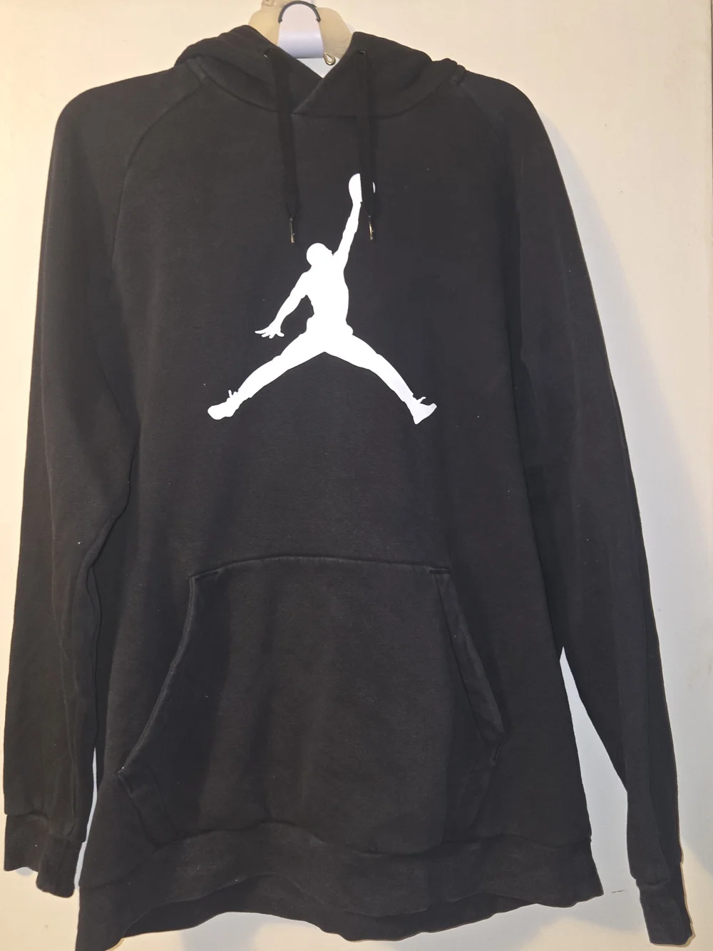 Jordan Black Pullover Hoodie with White Jumpman